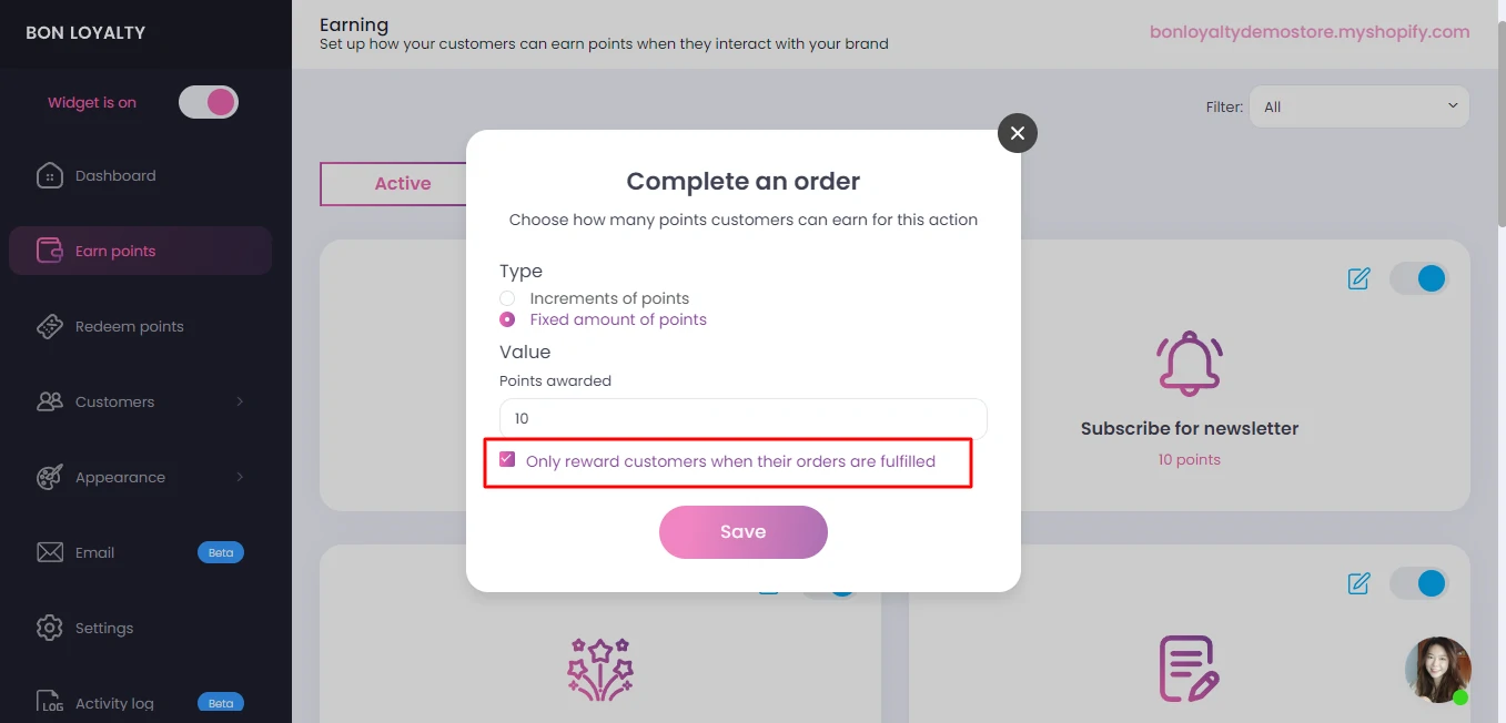 Complete an order rule
